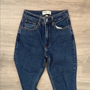 Abercrombie Mom Blue Denim Jeans (extra short inseam)